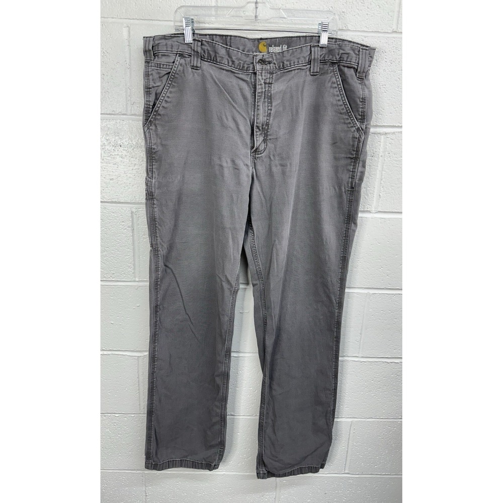 Carhartt Work Pants Gray Relaxed Fit Chino Workwear / Mens 40x34